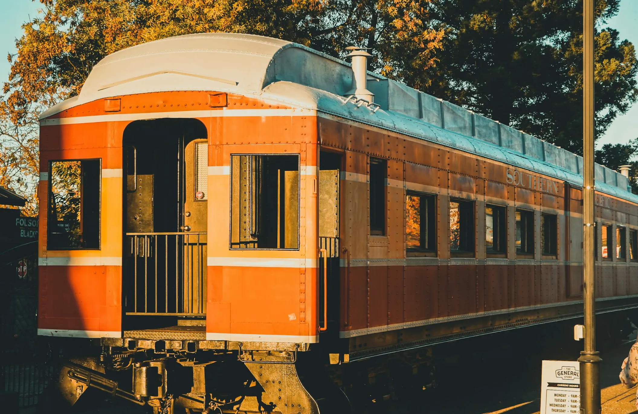 Big steam locomotive, kids looking up